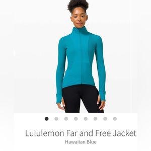 Lululemon Far and Free running jacket // Hawaiian blue // size 12